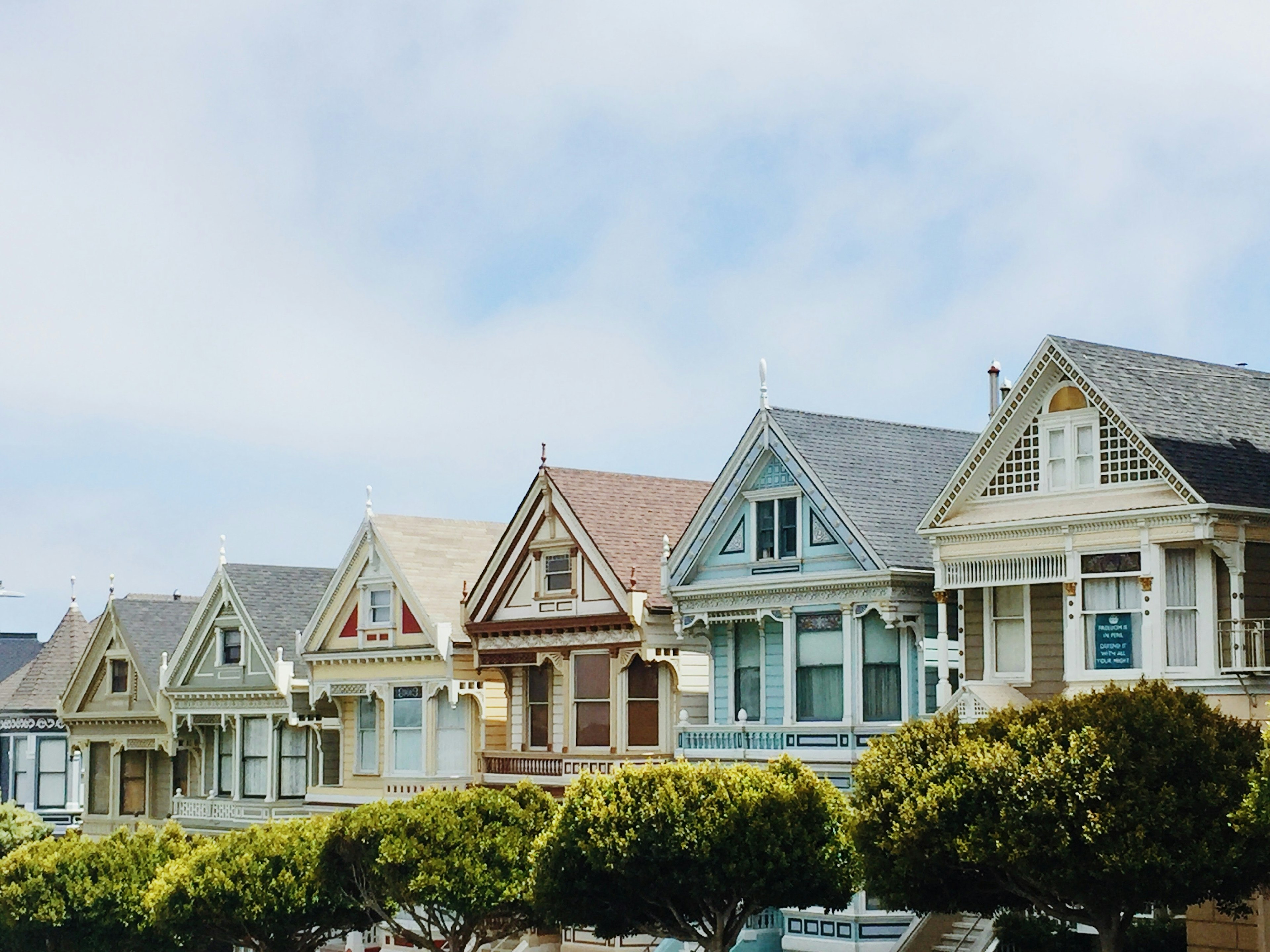 A row of homes you could acquire with down payment assistance